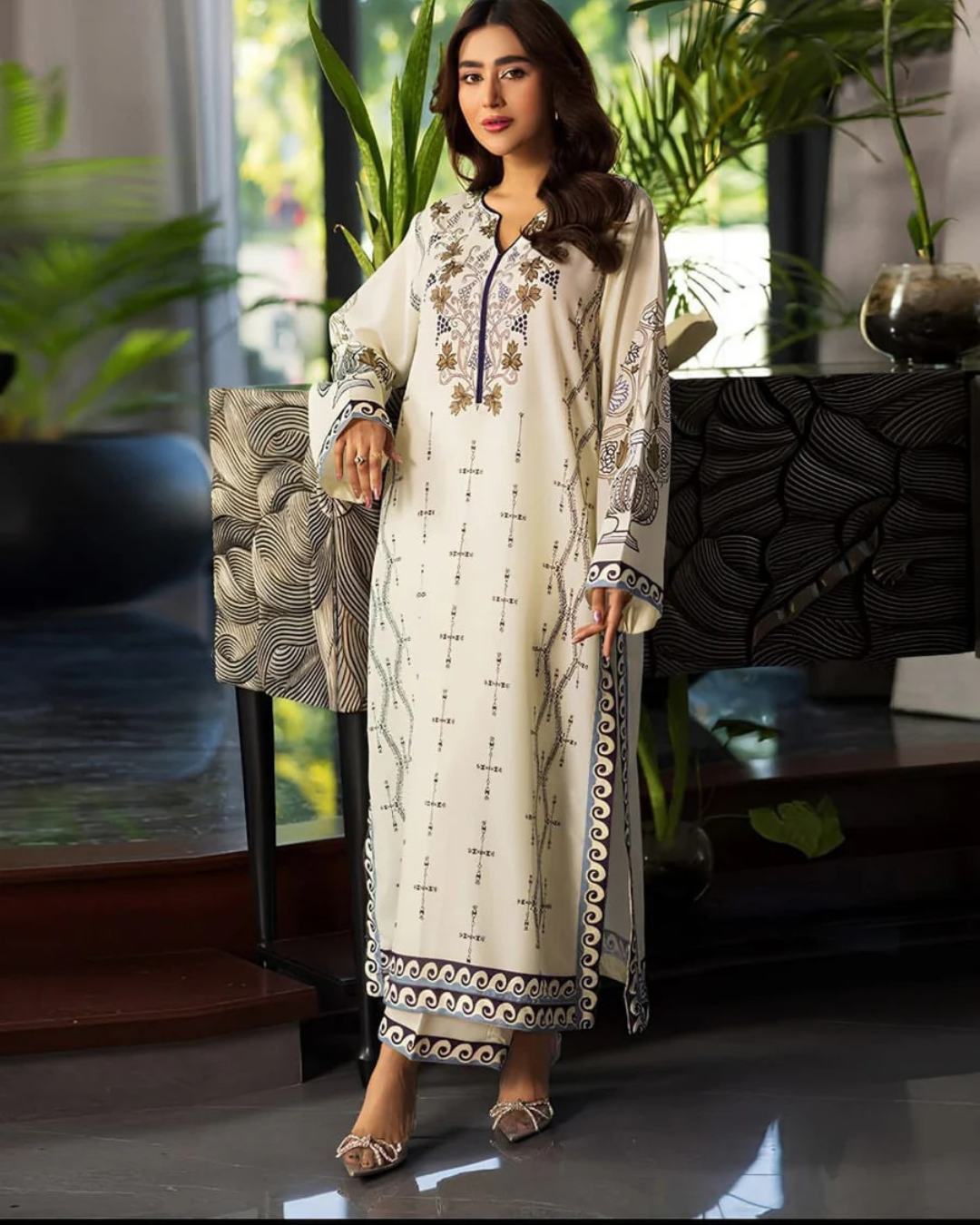 Digital Printed 2pc Co-Ord Set (Pret) - 101