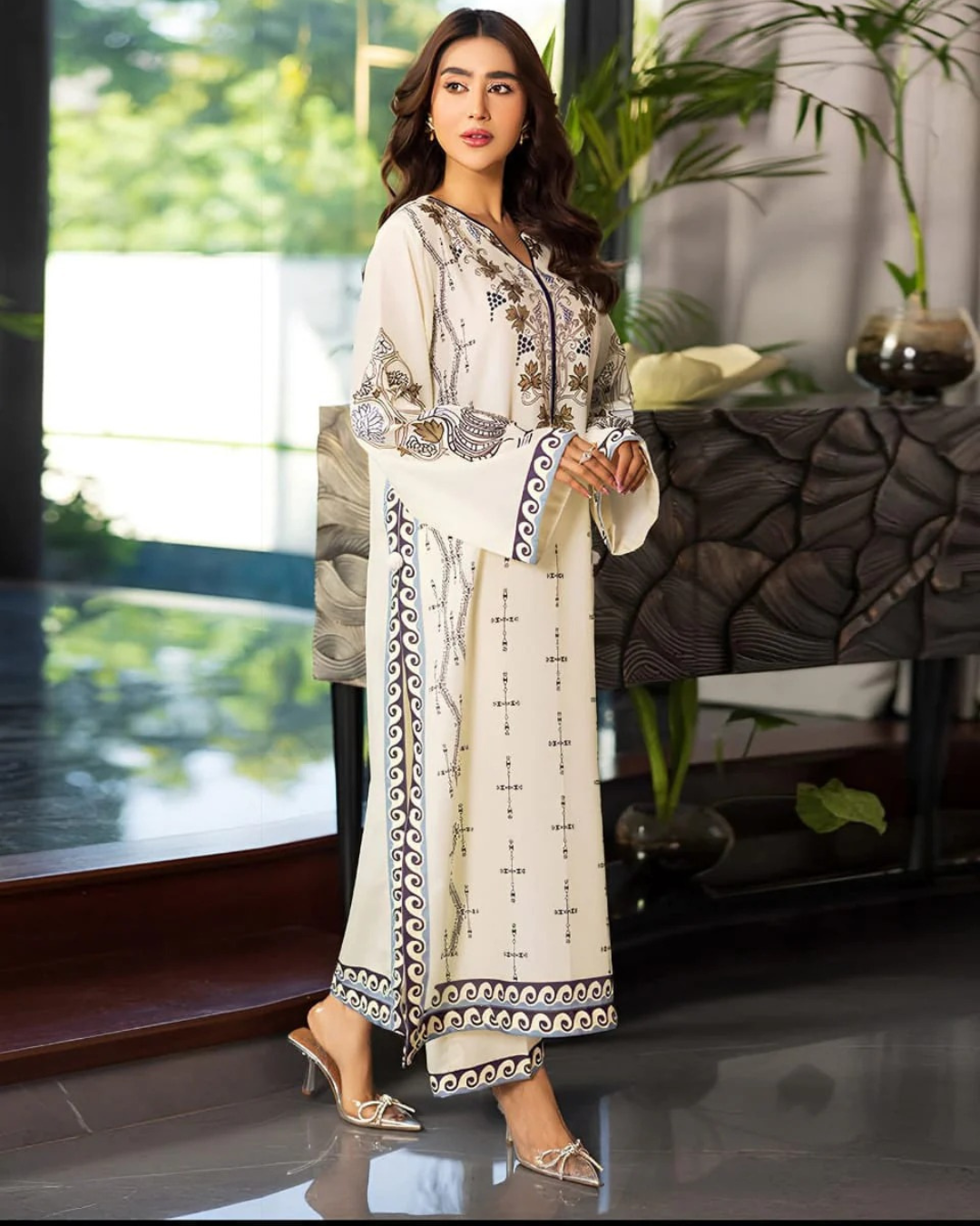 Digital Printed 2pc Co-Ord Set (Pret) - 101