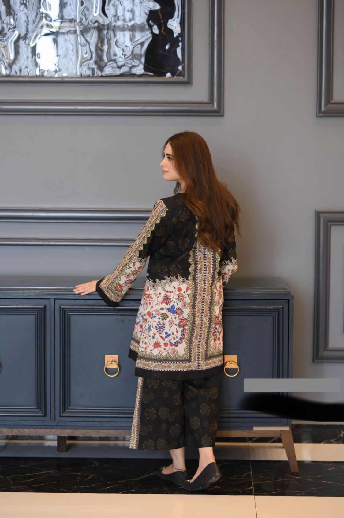 Digital Printed 2pc Co-Ord Set (Pret) - 103