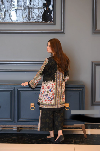 Digital Printed 2pc Co-Ord Set (Pret) - 103