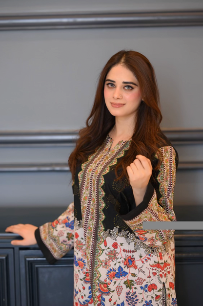 Digital Printed 2pc Co-Ord Set (Pret) - 103