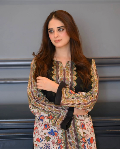 Digital Printed 2pc Co-Ord Set (Pret) - 103