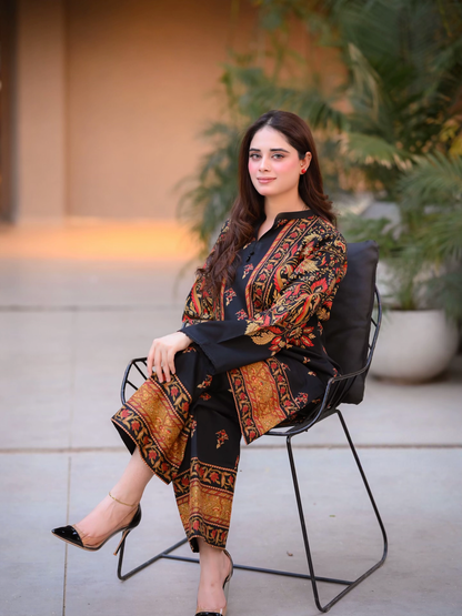 Digital Printed 2pc Co-Ord Set (Pret) - 102