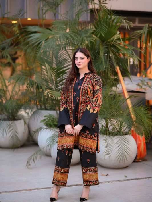 Digital Printed 2pc Co-Ord Set (Pret) - 102