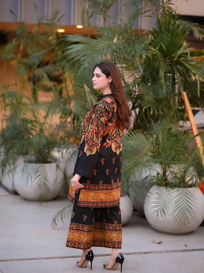 Digital Printed 2pc Co-Ord Set (Pret) - 102