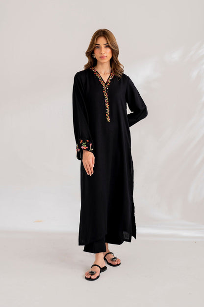 Neck Embroidered Long Length 2PC Suit