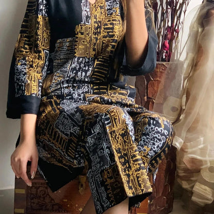 Rough Print design 2pcs Stitch suit