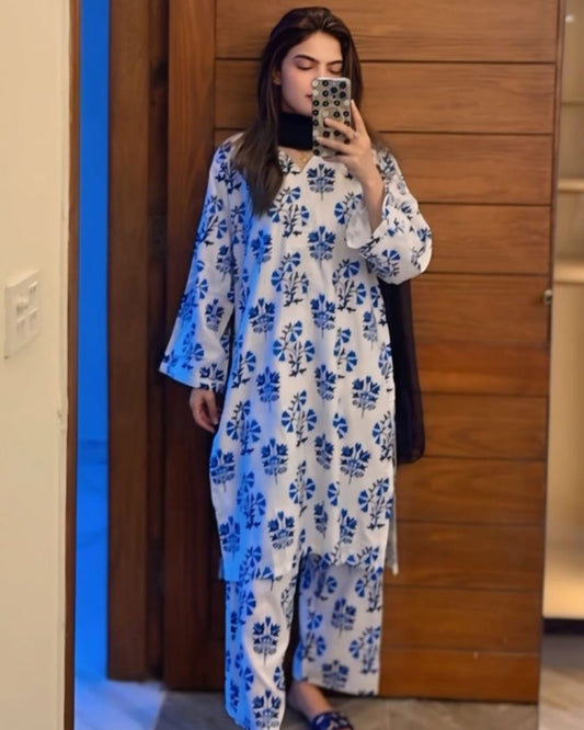 Patel Flower Lawn 2pc Suit