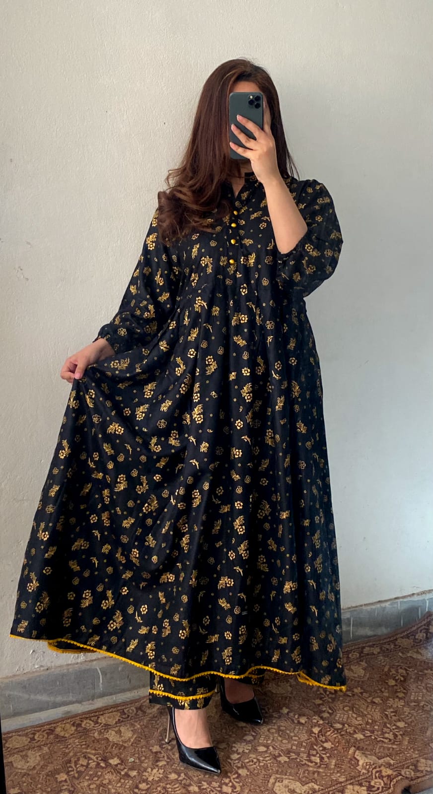 Fancy Long Frock Lawn 2pcs