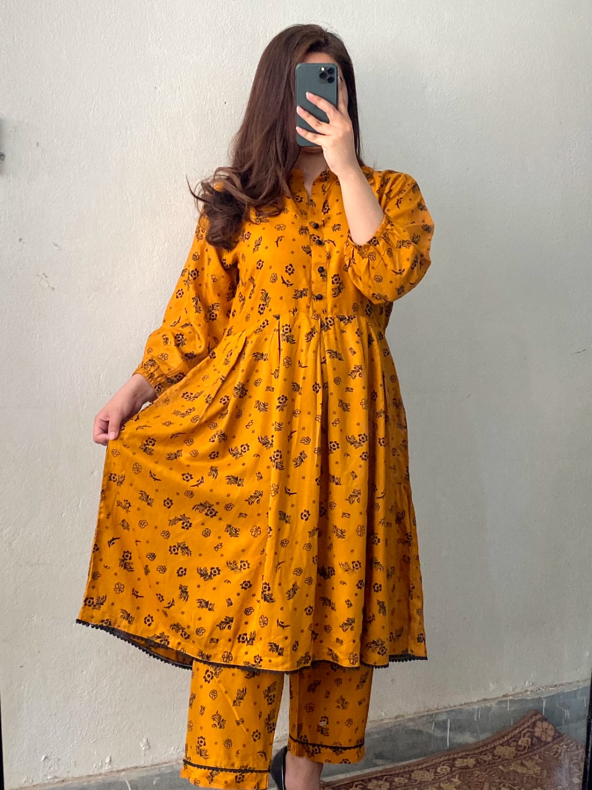 Fancy Long Frock Lawn 2pcs